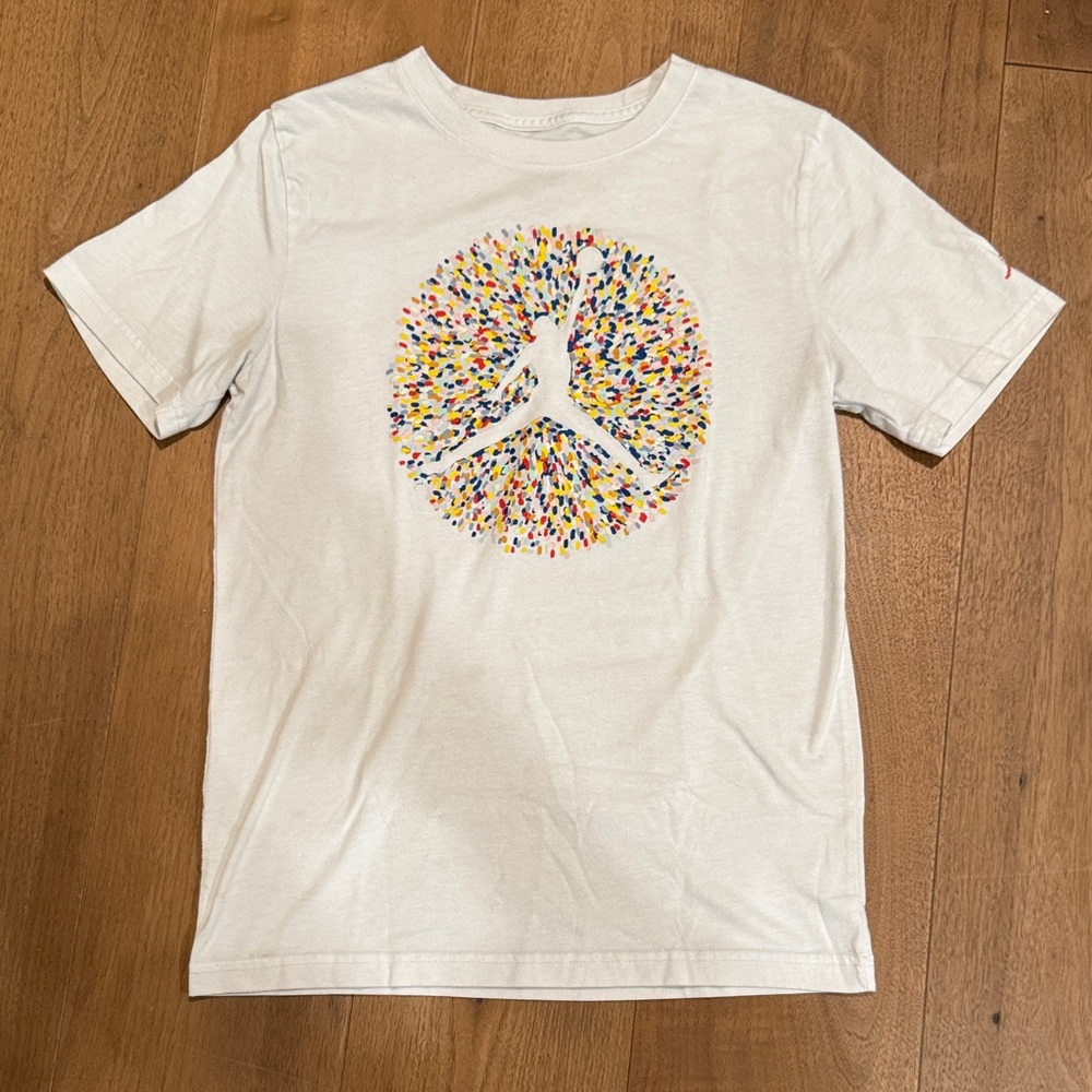 Jordan Kids White Multicolor Graphic Tee